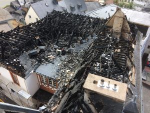 Verbrannter Dachstuhl Verbandsgemeinde Saarburg
