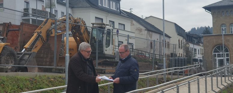 Arbeiten im Bereich des Bahnhofs schreiten voran