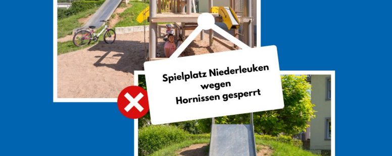 Spielplatz in Niederleuken wegen Hornissen gesperrt