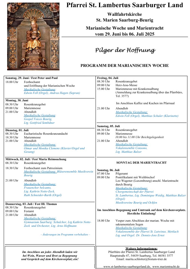 Marientracht Programm