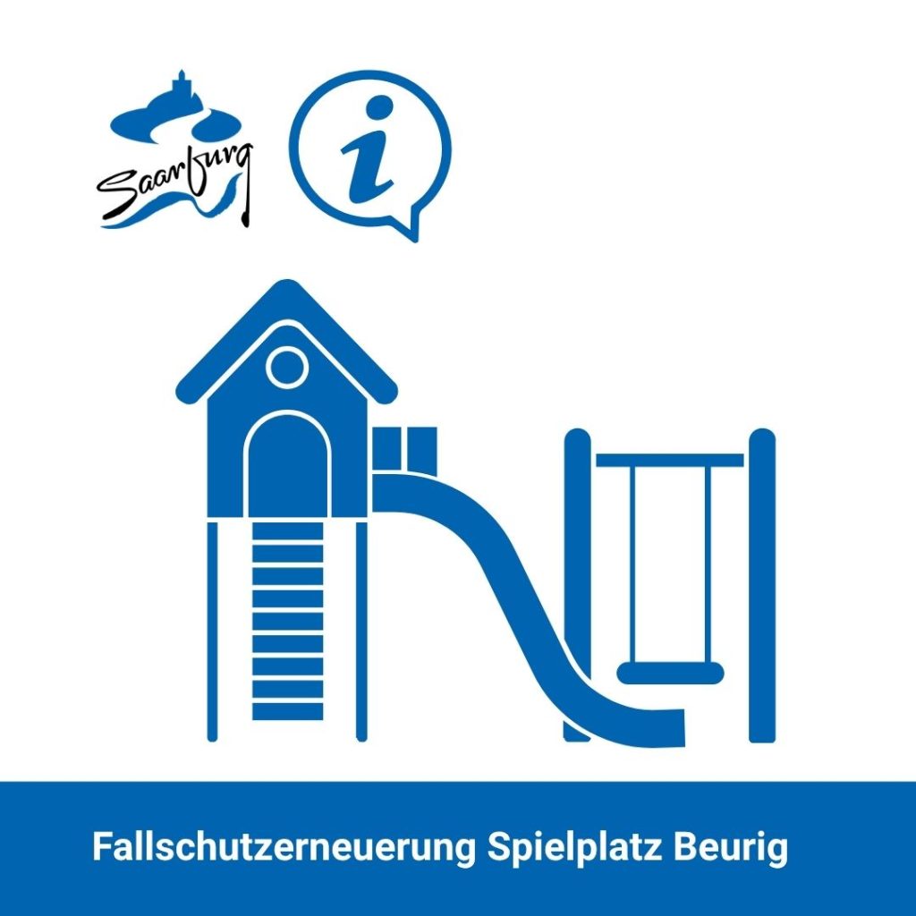 Bild Infozeichen zeigt Spielplatz wegen Sanierungsarbeiten